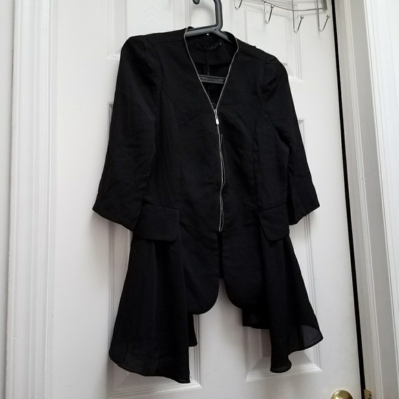 🔔Yesstyle Chiffon Hem Blazer - Picture 2 of 5